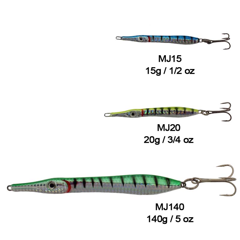 MJ series - Size & Colour chart