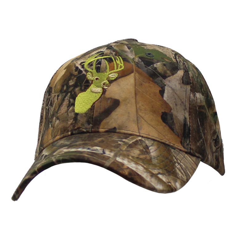 Backwoods Pure Camo hunting cap with deer logo