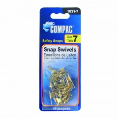 Compac Carded Barrel Swivels with Safety Snaps