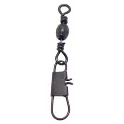Compac Carded Black Barrel Swivels with Interlock Snaps