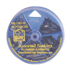 Fishing tackle sinkers bell split shot rubber core pinch on