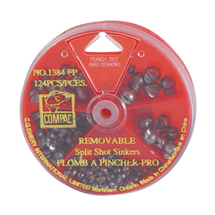 Fishing tackle sinkers removable split shot frypan