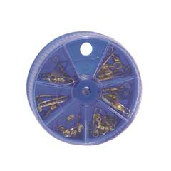 Fishing tackle gear swivels dial box assorted