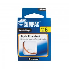 Fishing tackle gear online snelled hooks single president style