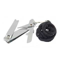 Fishing tools line clipper lanyard metal knife bottle opener