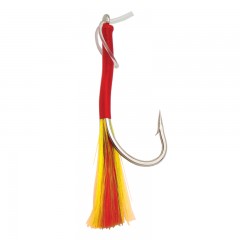 Fishing tackle gear cod feather bait rigs red yellow