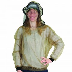 Bug jacket mosquito protection zipper head opening