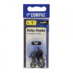 Compac Carded Black Kirby Hooks