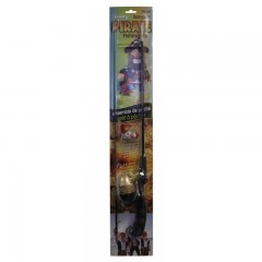 Spincast fishing kit, rod, prespooled reel, tackle