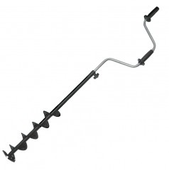 Ice fishing auger hand held adjustable detachable