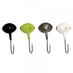 Fishing jig heads football style
